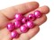 40 12mm Large Hole Pearls Hot Pink Pearl Beads Round Plastic Pearl Beads